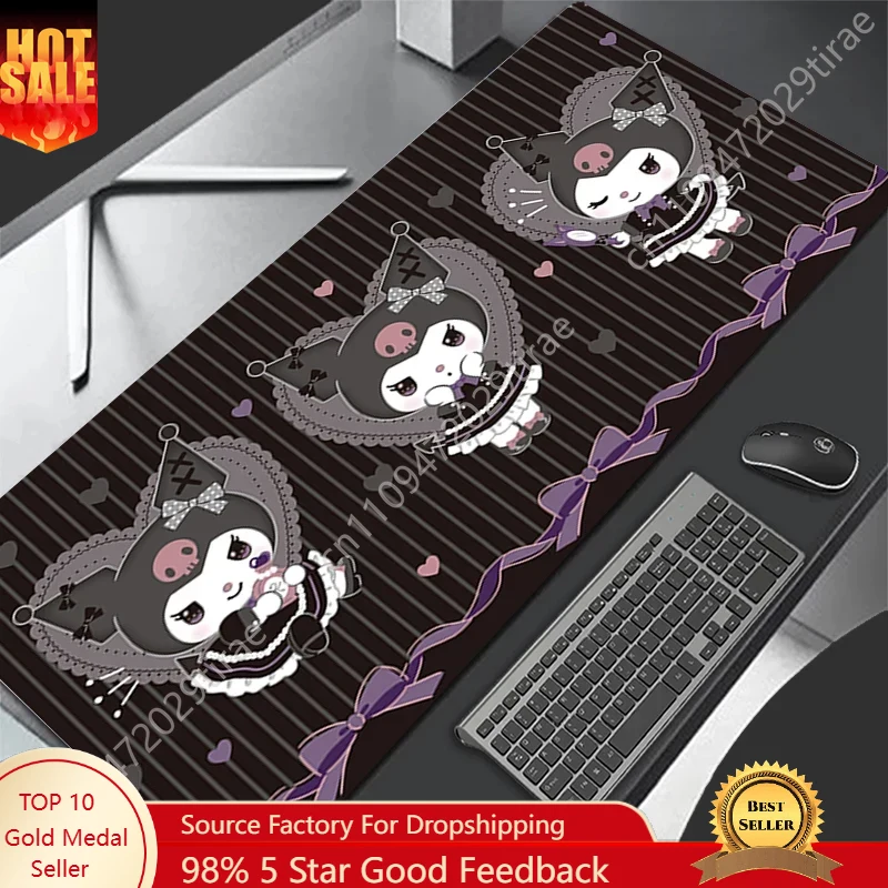 Gaming Hand Accessories - Kuromi Leather Mousepad Gaming Anime Keyboard