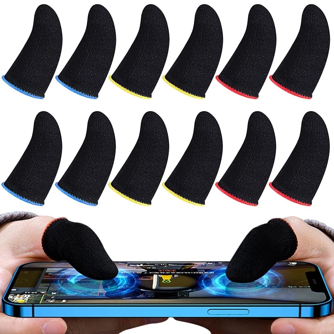 Gaming Accessories Bundle - Gaming Finger Sleeve Breathable Fingertips For