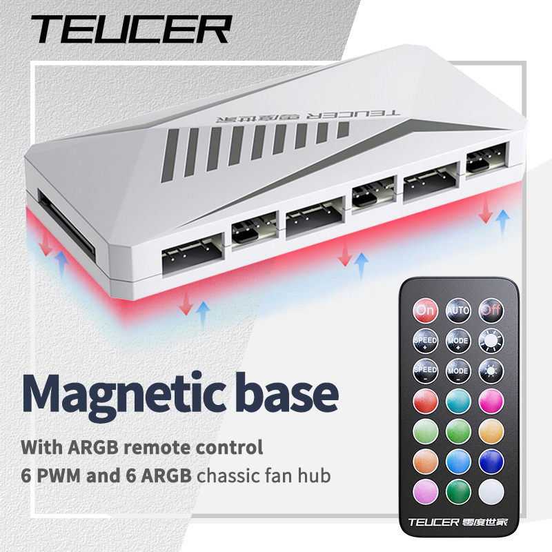 Fan Hub Rgb Controller - TEUCER LP-6P ARGB Remote Control 6