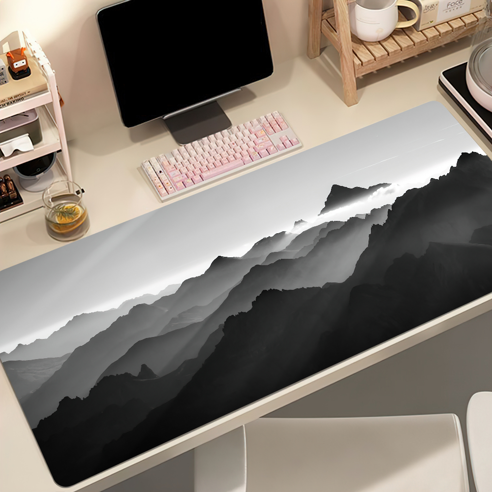 Gaming Accessories On Sale - Minimalist Gray Mountains Mouse Pad Non-slip
