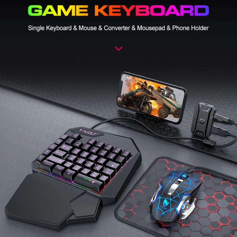 T-WOLF TF900 One Handed Keyboa - Gaming Hand Accessories 리뷰 및 가격