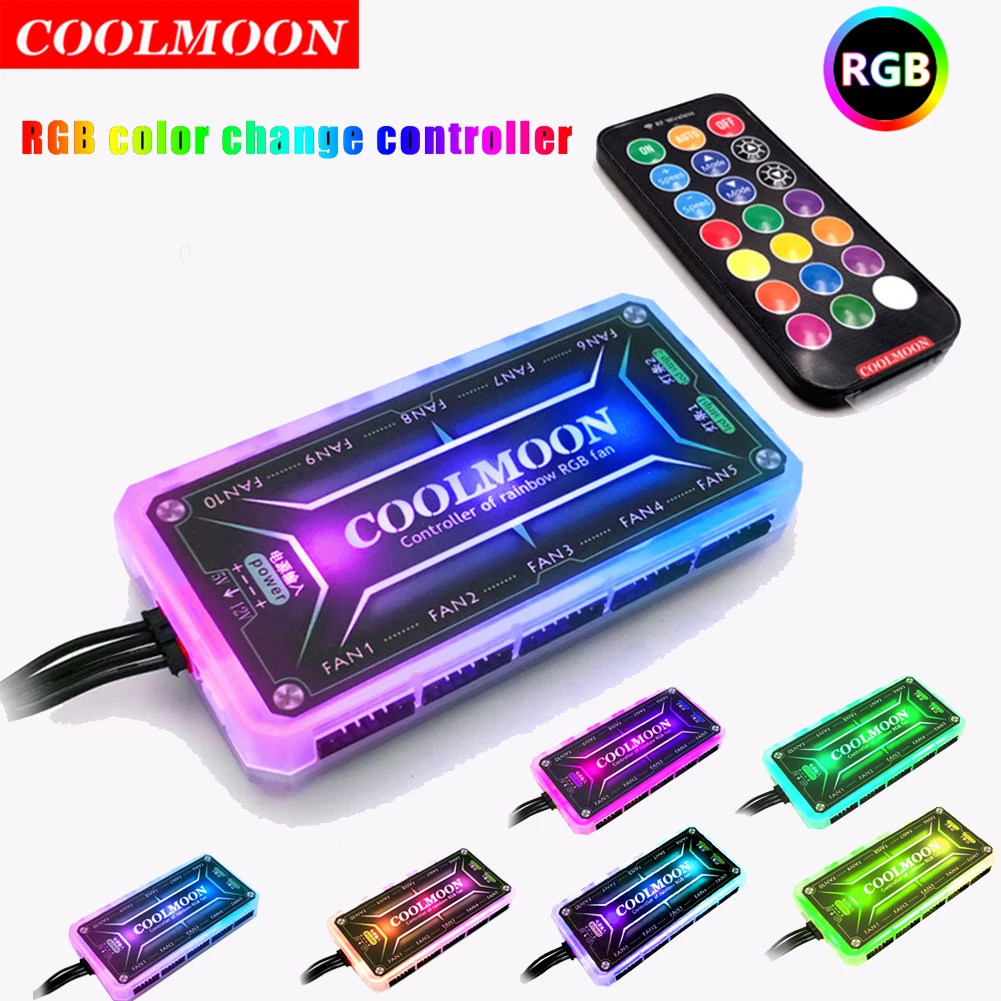 COOLMOON ARGB Controller 12V 5 - Fan Hub Rgb Controller 리뷰 및 가격