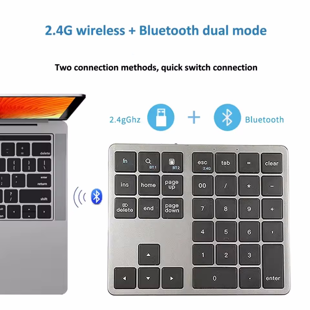2.4Ghz Wireless + Bluetooth Nu - Keyboard Numpad Separate 리뷰 및 가격
