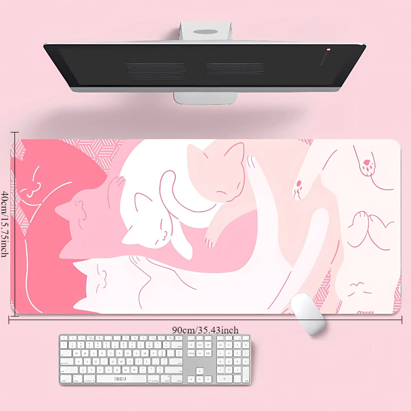 Kawaii Pink Cat Large Mouse Pa - Gaming Accessories Very 리뷰 및 가격