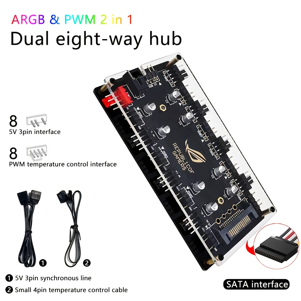 Dual 8-Port Fan Hub ARGB/PWM 2 - Fan Hub Rgb Controller 리뷰 및 가격