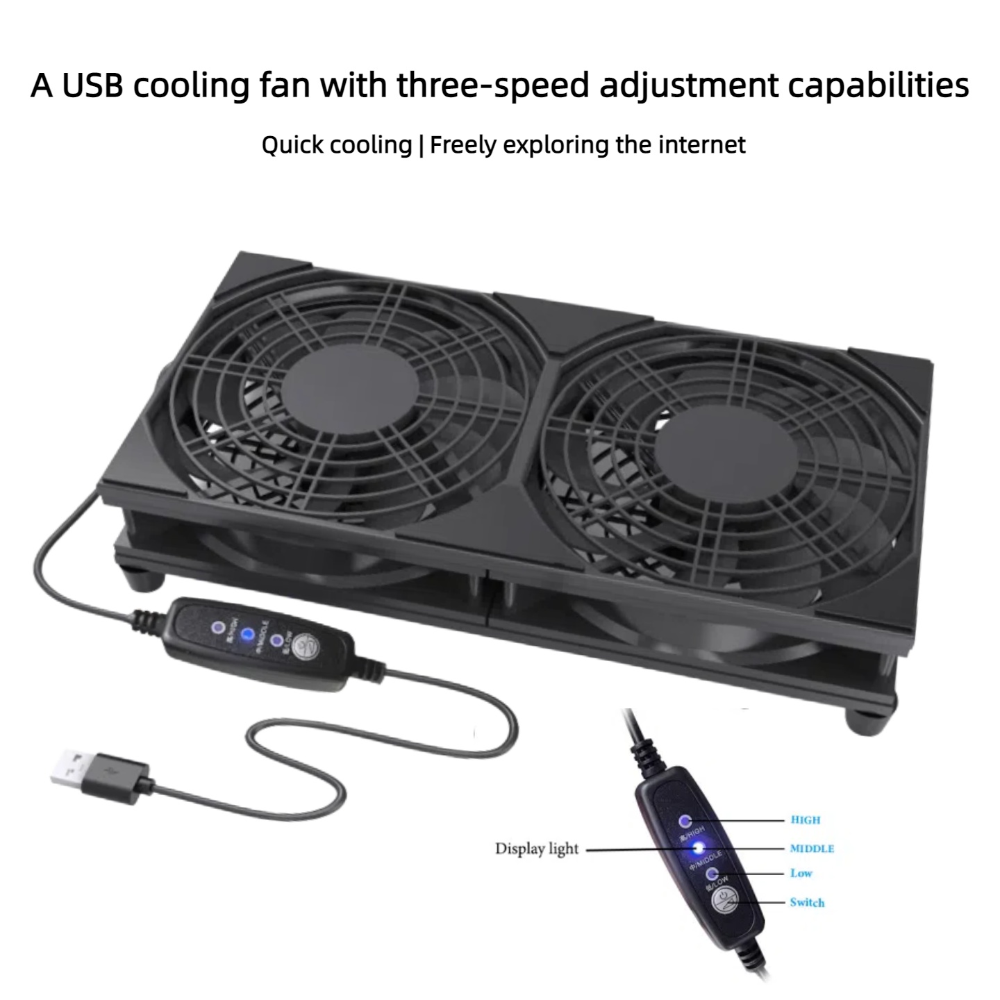 Dual USB Cooling Fan with 3-Sp - Fan Hub Rgb Controller 리뷰 및 가격