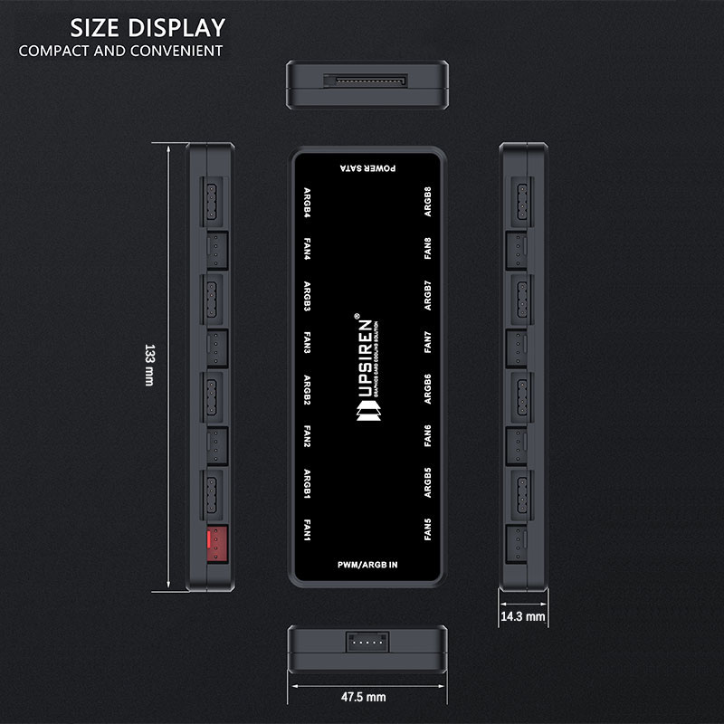UPSIREN HU-8 Chassis Fan Hub，8 - Fan Hub Rgb Controller 리뷰 및 가격