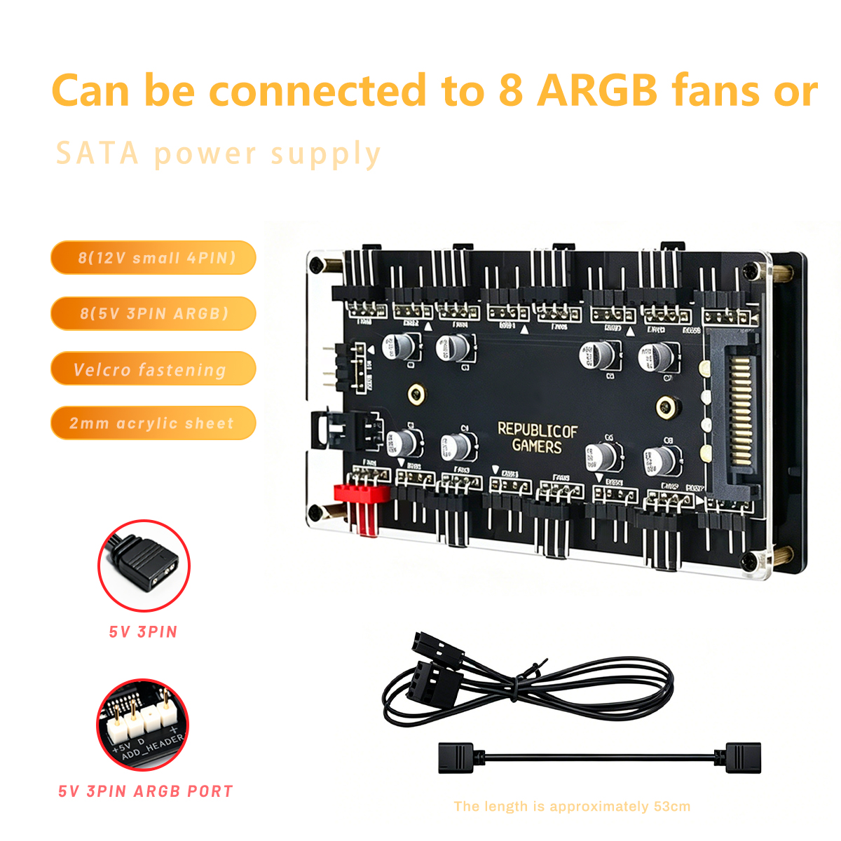 2-in-1 8-Port ARGB & PWM Fan H - Fan Hub Rgb Controller 리뷰 및 가격