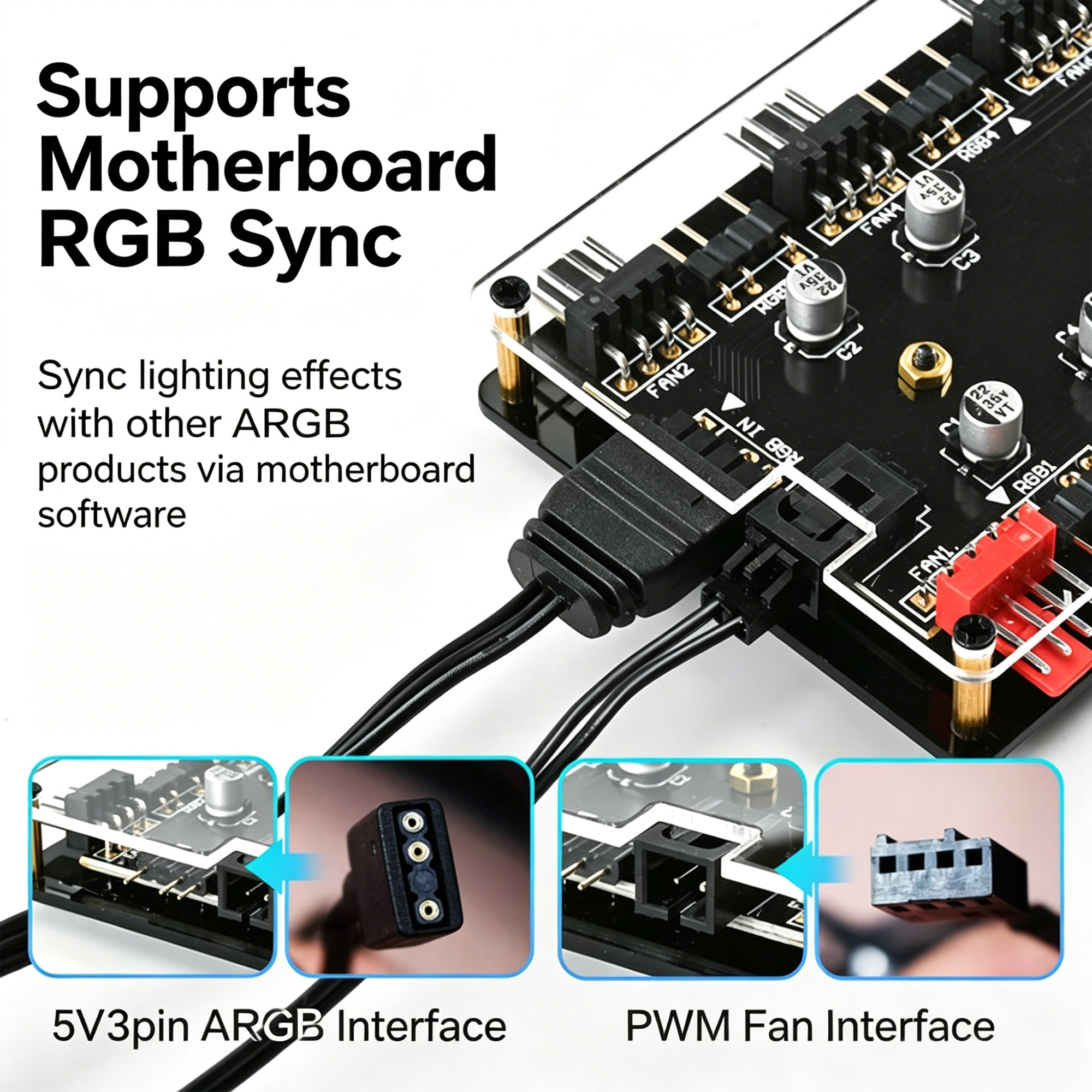 2-in-1 8-Port ARGB & PWM Fan H - Fan Hub Rgb Controller 리뷰 및 가격