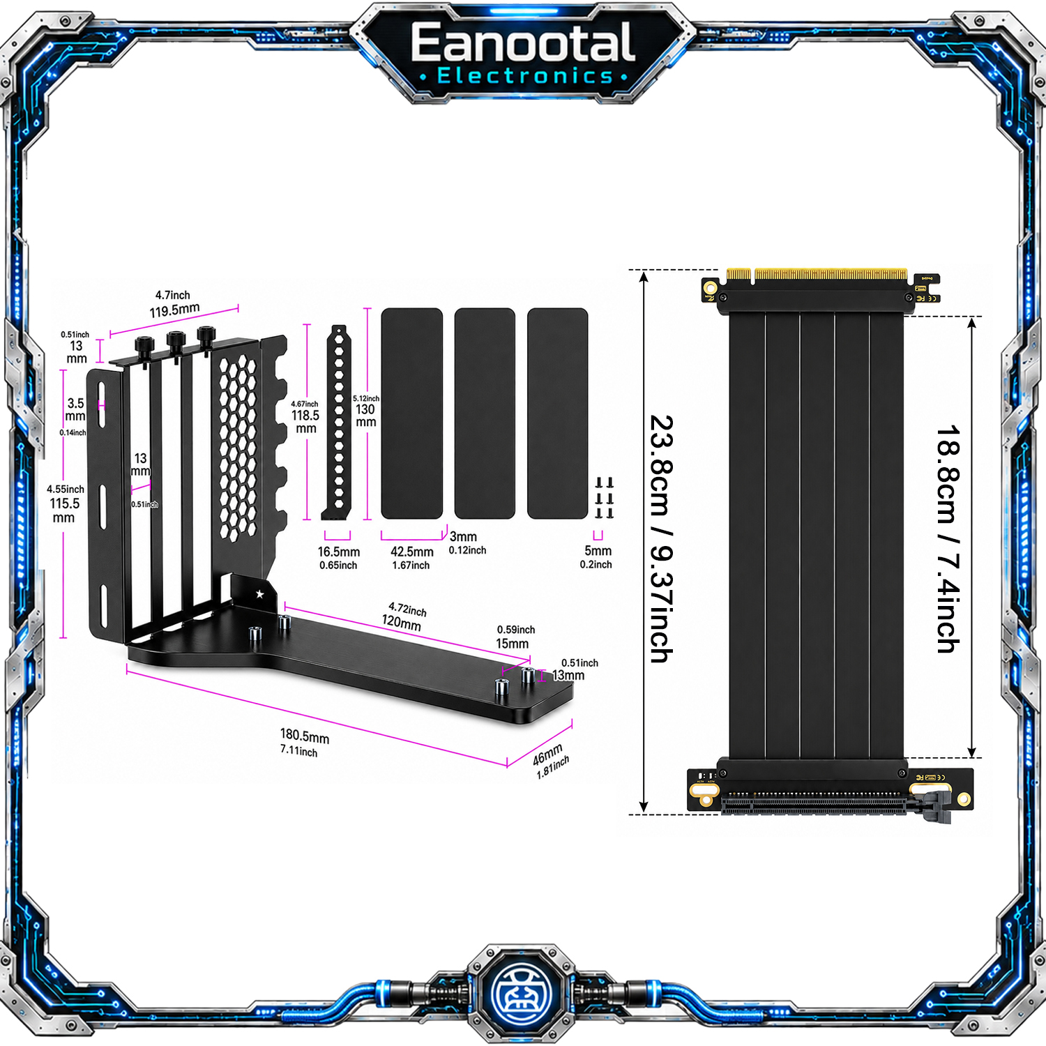 PCIe x16 Graphics Card Extensi - Vertical Gpu Bracket 리뷰 및 가격