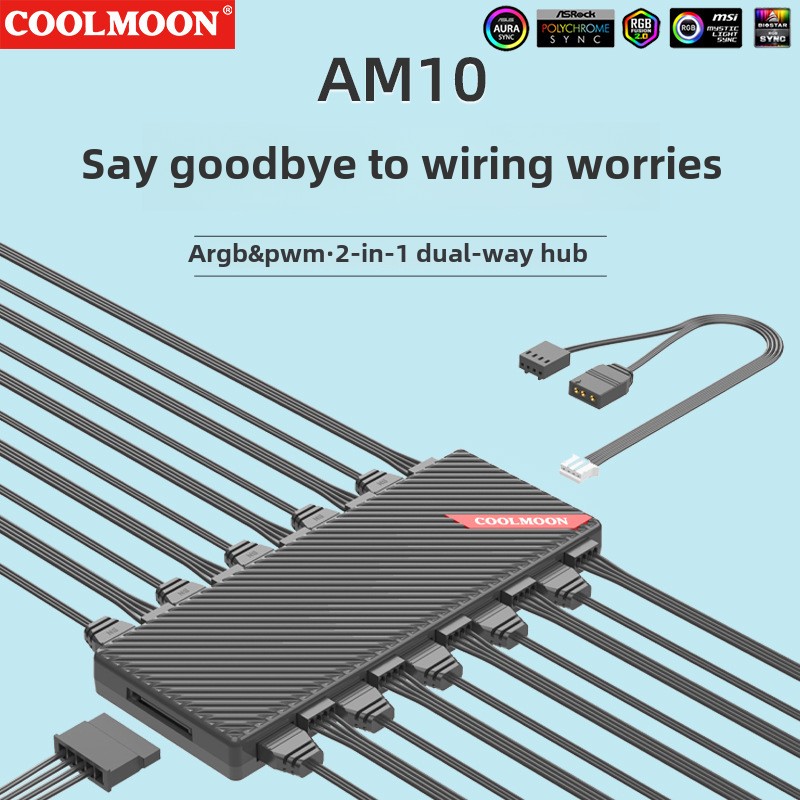 COOLMOON Motherboard 5V 3Pin P - Fan Hub Rgb Controller 리뷰 및 가격